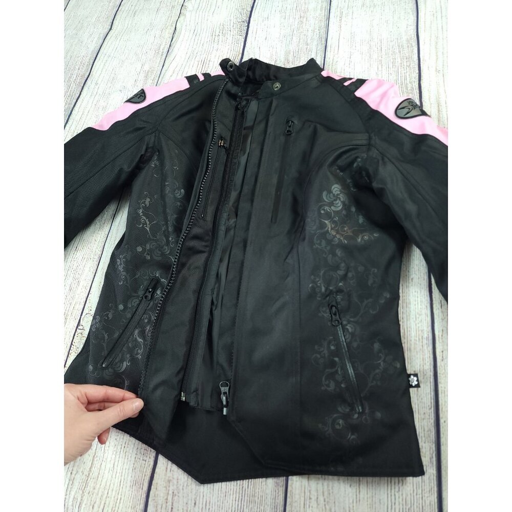 Joe Rocket Women’s Size Medium Armored Motorcycle Jacket Black Pink Atomic 4.0 - Picture 5 of 13